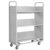 Xevaldric Library Book Cart Slanted Single Sided Library Book Truck with Swivel Lockable Casters for Libraries Offices Home Shelves and Schools