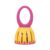 Xgdsnly Cage Bell Handheld Hand Bell Easy-to-Grip Hand Rattle for Infants, Array, Yellow+Rose Red