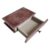 XIAOAIKA Book Storage Box with Drawer, Distressed Reddish Brown Faux Leather Cover with Classic Damask Pattern, Hidden Vintage-Style Organizer for Jewelry or Keepsakes, 9.5″ x 6.7″ x 2″