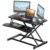 XINGNING Desk Converter Height Adjustable Riser Sit Stand Workstation with Dual Monitor Laptop Support and Keyboard Tray (Desk Converter (White))