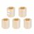 XINONE 5 Pack Wooden Pencil Cups, Unfinished Wood Desk Organizers, 3.9in