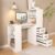 Xioghol Space-Saving Desks with Storage for Home Office and Small Spaces (E White)