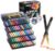 Xipan Acrylic Paint Markers Brush Tip 60 Colors, Automatic Ink Control