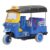 Xiuganpo Pull Back Thai Tricycle Car, Alloy Model Toy for Children 3 Years Plus, with Simulation Retro Design (Blue)