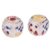 Xixian 2Pcs Transparent Plastic Dice 3.5cm Clear Number Dots 6 Sided for Board Games E on Family Fun Party Supplies