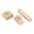 Xixian 3 Pcs Wooden Sanding Block Set for Leather Edge Polishing, Beech Wood Hand Sandpaper Holder with Stainless Steel Clip, Ergonomic Craft Tool for Smoothing and Sha Leather Goods