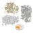 Xixian 600Pcs Russian Alphabet Letter Beads 6mm White Gold Silver Cube Beads with Fish Wire for DIY Jewelry Bracelet Necklace Making Craft Supplies