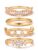 XIXIAOYAN Stackable Gold Ring Set for Women Non Tarnish Cubic Zirconia Ring