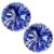 Xkaiabc 2PCS Cheerleader Pom Poms, Blue Pom Poms Cheer Stuff, Cheerleading Stuff for Team Spirit Sports Dance Cheering (Blue and Silver)