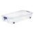 XKIOLED 66 Quart Wheeled Underbed Storage Bin With Latching Lid, Clear Stackable Storage Container For Bedding, Shoes, Clothing, Dorm And Closet Organization