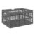 XKIOLED Large Collapsible Storage Basket With Handles, Stackable Gray Storage Bin, 18.7″ W X 13.75″ D X 9.63″ H, Foldable Organizer For Toys, Books, Closet And Home Storage