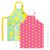 XLSXEXCL 2 Pack Kids Aprons, Cute Lemon Aprons for Kids with 2 Pockets, Toddler Artist Smocks for Girls and Boys for Cooking, Baking, Painting, 45 * 62cm (Lemon and Pink polka dots)