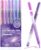 Xmusk Glitter Gel Pen, 1.0mm Tip 6 Purple Double Shining Metallic Gel Pen