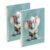 Xmycdz Cute Baby Elephant Pattern Spiral Notebook -1Pcs College Lined Journal Notebook 120 Pages 8.3x 5.7x 0.4in Detachble 2 Five-Hole Ring College Ruled Notebooks for Study Notes
