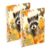 Xmycdz Cute Baby Raccoon Pumpkin Spiral Notebook -2Pcs College Lined Journal Notebook 120 Pages 8.3x 5.7x 0.4in Detachble 2 Five-Hole Ring College Ruled Notebooks for Study Notes