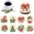 XNXHUAMH 8Pcs DIY Diamond Art Set Christmas Wood Cork Back (Christmas Tree)