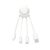 Xoopar Octopus 4 in 1 Multi USB Cable White Octopus Shape Universal Recycled Plastic Charger USB-C Plug Ligthning USB-A Micro USB for Smartphone