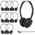 XOSDA 10 Pack Bulk Headphones for Kids School Classroom, Durable Wired Headphones Class Set for Students Children Toddler Teens Boys Girls Teen 3.5mm Jack(Black)