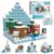 XploraBlox 211 PCS Magnetic Blocks – Beach Pixel World Click Blocks Magnetic Building Cubes, 0.8in Magnet Blocks STEM Toys for Kids Ages 5-12, Screen Free Building Toy (Winter Wonderland Set)