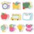 Xqumoi 30 Pack Back to School Sticky Notes – Blackboard Apple Book Globe Bus Shaped Self-Adhesive Writing Memo for Kids Teens Welcome Back Gift School Classroom Office Home Reminder Notepad Supplies