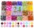 XSEINO About 1200+ PCS 6mm Cracked Style Glass Beads Bracelet Making Kit, 24 Assorted Colorful Crack Series Crystal Beads for Jewelry Making and DIY Crafts, Friendship Bracelets