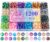 XSEINO About 1200+ PCS 6mm Double Colors Style Glass Beads Bracelet Making Kit,24 Assorted Double Colors Series Crystal Beads for Jewelry Making and DIY Crafts, Friendship Bracelets