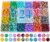 XSEINO About 1200+ PCS 6mm Ink Style Glass Beads Bracelet Making Kit, 24 Assorted Ink Colorful Series Crystal Beads for Jewelry Making and DIY Crafts, Friendship Bracelets