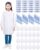 Xtinmee 24 Sets Kids Lab Coat Science Kit Bulk Scientist Dentist Dress Costumes for Children with Goggles ID Cards for Classroom (Medium)