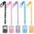 Xtinmee 5 Sets Colored Composition ID Badge Holder with Lanyard Detachable Lanyard with Cute ID Card Holder Silky Strap Neck Clip Clasp Hard Name Case for School Kids Boys Students Teens