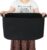 XUANGUO Large Rectangle Blankets Basket Living Room 22″x17″x12″ Woven Cotton Rope Storage Baskets for Nursery Toy Baskets for Kids and Dogs Wicker Laundry Basket Bin for Clothes Towels black