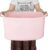 XUANGUO Large Rectangle Blankets Baskets 22″x17″x12″ Toy Basket for Kids Woven Cotton Rope Storage Basket for Nursery – Laundry Baskets for Clothes Towels – Ideal for Living Room Storage pink