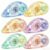 XUXU Colorful Scrapbooking Tape Glue Tape Adhesive Dots Tape Double Sided Tape Dispenser Runner for Crafts and Arts Projects (6 Color)