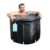 XXL Foldable Portable Ice Bath Tub, 102 Gallon Multi-Layer Insulated Cold Plunge Pool with Cover, Quick Drain Foldable Bathtub for Athlete Muscle Recovery Outdoor Fitness Cold Therapy