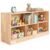 XYMERO Solid Rubber Wood Kids Storage Cabinet, 5-Section Toddler Montessori Bookshelf, Kids Organizer for Classroom, Playroom, Kindergarten, Large Size