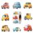 Xzentira 500 Pcs Cartoon Car Holographic Stickers Roll for Kids, 1 Inch Vehicle Stickers with 8 Styles, Toddler Stickers for Classroom Prizes, Party Favors, Goodie Bags, Birthday Supplies