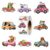 Xzentira 500pcs Holographic Animal Car Stickers Roll for Kids, Cute Cartoon Vehicle Decals for Toddlers, Boys, Girls, Water Bottles, Envelope, School Classroom Rewards, Birthday Party Favors