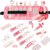 XZZO Wooden Doctor Kit for Toddlers 3-5, Pink Rabbit Kids Dentist Play Set with Portable Doctor Belt & 16+ Pcs Medical Tools, Pretend Play Doctor Toys Educational Birthday Gifts for Girls Age 3-8