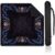 Y3NNI STUDIO Personalized Mahjong Mat, Black Blue Spectral Skull Sentinel and Gothic Floral Design, Custom Name or Monogram, Smooth Noise Reducing Surface with Carrying Bag for Tile Game Night