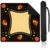 Y3NNI STUDIO Personalized Mahjong Mat, Cosmic Chili Citrus in Black Orange and Lime, Custom Name or Monogram, Smooth Noise Reducing Surface with Carrying Bag for Tile Game Night, Portable Table Cover
