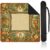 Y3NNI STUDIO Personalized Mahjong Mat, Tiger Orange Grove in Green Cream and Citrus Orange, Custom Name or Monogram, Smooth Noise Reducing Surface with Carrying Bag for Tile Game Night