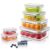 Yabano Food Storage Containers with Lids, Airtight 7 Pieces Lunch Box – Leakproof Meal-Prep Containers for Kitchen Storage Reusable Plastic Microwave/Dishwasher Safe, BPA-Free