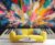 YAHLIGU Graffiti Mural Wallpaper Color Splash Piano Key Wallpaper