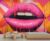 YAHLIGU Pop Art Pink Lips Wallpaper Dripping Paint Graffiti Wall Mural