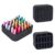 YAHOURWAT Nail Polish Organizer Holder Foam Pad DIY with 15 Slots(12 Vertically and 3 Horizontally) for Storage Makeup/Nail Polish/Essential Oil Tray for Drawers Black