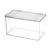 Yajuyi Acrylic Desktop Organizer Clear Stackable Box With Hinged Lid Dust Cover Transparent Storage Bin Acrylic Container Suitable for office cubicles student desks bedroom counters studios