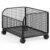 Yajuyi Container Mesh Cart Trolley Organizer Basket with Wheels Storage Bin Iron Wire Frame Open Layout Rounded Edges Brake casters Suitable for Teachers Students Dorm Classroom Storage