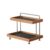 Yajuyi Cosmetic Storage Shelf Desktop Organizer Rack Two Tier Vanity Stand Makeup Holder Tray Organizer with Compact Footprint and Metal Support Columns