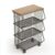 Yajuyi Kitchen Storage Tier Rolling Utility Organizer Cart with Open Wire Bins Wood Top Metal Frame Wheels Space Saving Suitable for Apartment Kitchens Compact layouts Pantry Sorting Serving Food