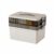 Yajuyi Medicine Storage Organizer Box With Stacked Compartments Multi Tier Case Portable Handle Bin Clear Lid Container Material suitable for home cabinet, White Gray, Triple Layer Medicine Box