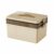 Yajuyi Medicine Storage Organizer Box With Stacked Compartments Multi Tier Case Portable Handle Bin Clear Lid Container Material suitable for home cabinet, Cream White, Double Layer Medicine Box